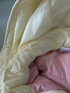 Fila Pink & Cream Colorblock Puffer Jacket (XS)