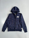 Roots | Navy Hockey Print Zip Hoodie (M)