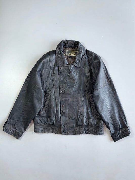 Vintage Premium Original Oversized Leather Jacket (L)