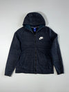 Nike Full-Zip Hoodie with White Swoosh Logo – (M)
