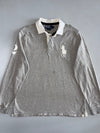 Polo Ralph Lauren Big Pony Long Sleeve Rugby Polo in Grey Marl (XL)