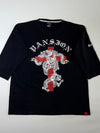 Pansion Dragon Cross Gothic Oversized 3/4 Sleeve Tee – Black (3XL/4XL)