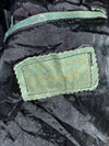 Vintage Green Suede Leather & Knit Panel Bomber Jacket (2XL)