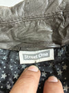 Vintage Street One Grey Leather Asymmetric Zip Biker Jacket (S)