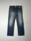 True Religion Ricky Relaxed Straight Big Stitch Distressed Jeans (W:36) (L:43)