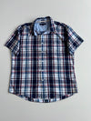 Tommy Hilfiger Custom Fit Plaid Short Sleeve Shirt (XL)