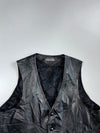 Best Kinetic Vintage Leather Biker Vest (M)