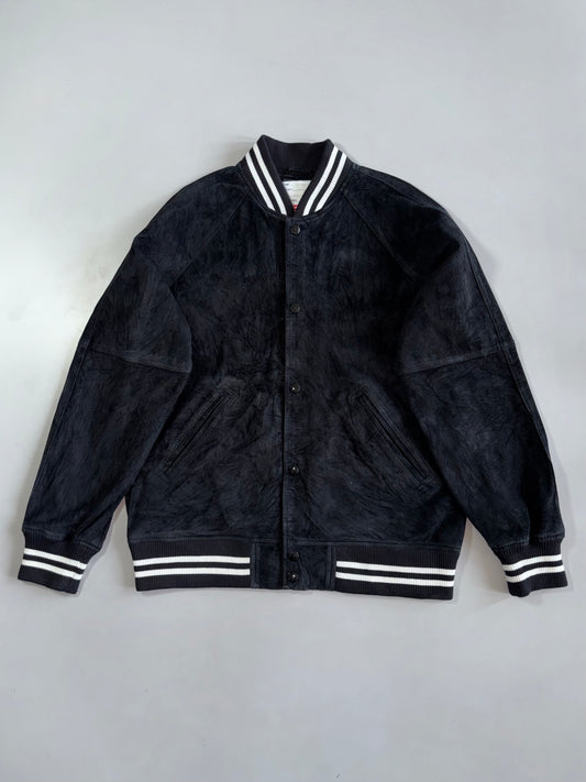 Supreme | Pure Suede Leather Varsity Bomber Jacket (M)