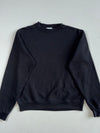 Champion Eco Authentic Black Blank Crewneck Sweatshirt (S)