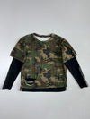 TKKE Camo Layered-Look T-Shirt (L)