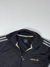 Adidas Originals Black & Grey Colour Block Track Jacket with Gold Trefoil (M)