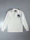Polo Ralph Lauren White Embroidered Long Sleeve Rugby Shirt  Size (M)