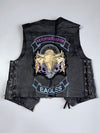 Vintage German Biker Club Leather Vest Motorradfreunde Eagles Patch, Chain Hardware (M/L)