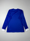 Adidas Blue & White Striped Climalite Long Sleeve Jersey (M)