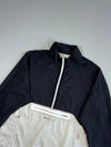 New Balance Black & White Half-Zip Pullover Windbreaker – Kangaroo Pocket (M)