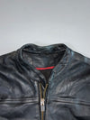 Vintage Black Leather Moto Jacket (Xl/2Xl)