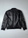 Black Leather Bomber Jacket
Vintage Black Genuine Leather Bomber Jacket (XL)