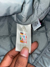 Adidas Fleece-Lined Puffer Jacket – Grey/White Stripes (L)