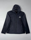 Adidas Training Textured Fleece Jacket – Black (L)