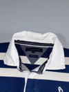 Tommy Hilfiger Navy & White Striped Rugby Polo Vintage Fit (L)