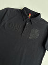 Oni Japanese Dragon Embroidered Black Polo t Shirt(M)
