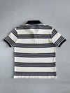 Lacoste Vintage Navy Striped Polo T-Shirt (L)