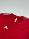 Adidas Red Core 18 Training Tee with White Piping (2XL)
