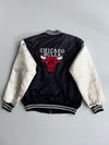 Nike Chicago Bulls Black White Satin Bomber Jacket  NBA (M/L)