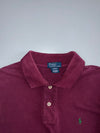 Polo by Ralph Lauren Vintage Pony Logo Long Sleeve Pique Polo Shirt Burgundy (M)