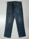 RMC Red Monkey Daruma Embroidered Jeans (W:38 |L:45)