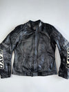 Vintage Rayo Racing Genuine Leather Motorcycle Jacket Real Leather Padded Armour (S)