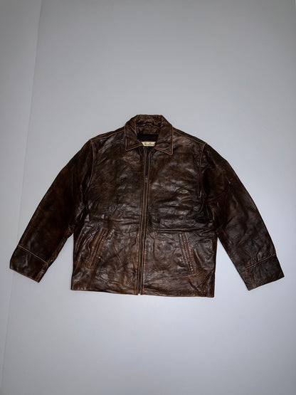 ZSuper Premium Rare Vintage Original Leather Jacket (L/XL)