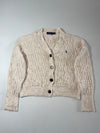 Polo Ralph Lauren Cream Cable Knit Cardigan V-Neck Button-Up Women’s (XL)