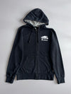 Roots Canada Zip-Up Hoodie Black Full Zip Hoodie with Camo Lined Hood  (S)