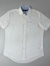 Tommy Hilfiger | White Short Sleeve Button-Up Shirt (M)