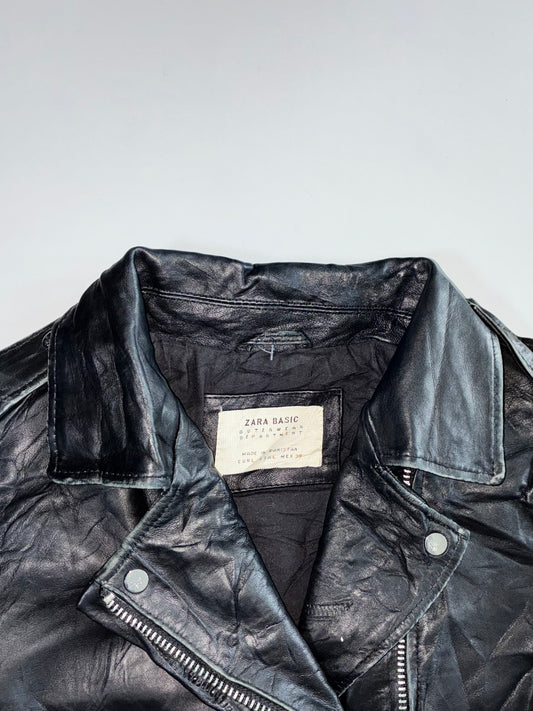 Zara Basic Premium Original Leather Jacket (XS)