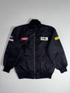 Bullrot "Army of Dogz" Black Bomber Jacket – Benetton F1 Racing Patches (XL)