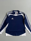 Adidas Vintage 3-Stripes Navy Long Sleeve Football Training Jersey (S)