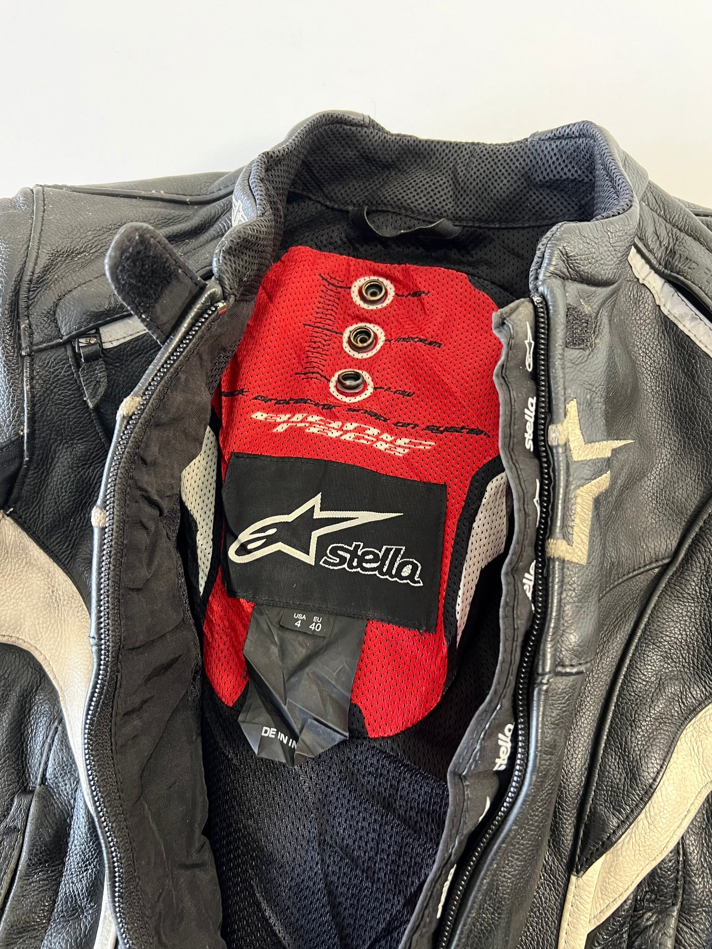 ZSuper RARE Alpinestars Stella GP Plus Riding Original Leather Jacket Padded (XS)