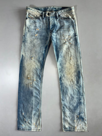 Diesel Distressed Bleach-Wash Jeans (W:34|L:44)