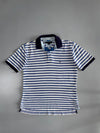 Tommy Hilfiger Nautical Stripe Polo Shirt Blue & White (L)