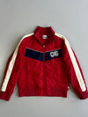 New Balance 06 Embroidered Quilted Colorblock Side Stripe Track Jacket Red (S)