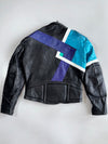 Krawehl Leder Ritter Geometric Colorblock Moto Leather Jacket (M)