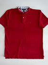 Tommy Hilfiger Polo Shirt – Red, 40’s Two Ply Cotton, Men’s (2XL)