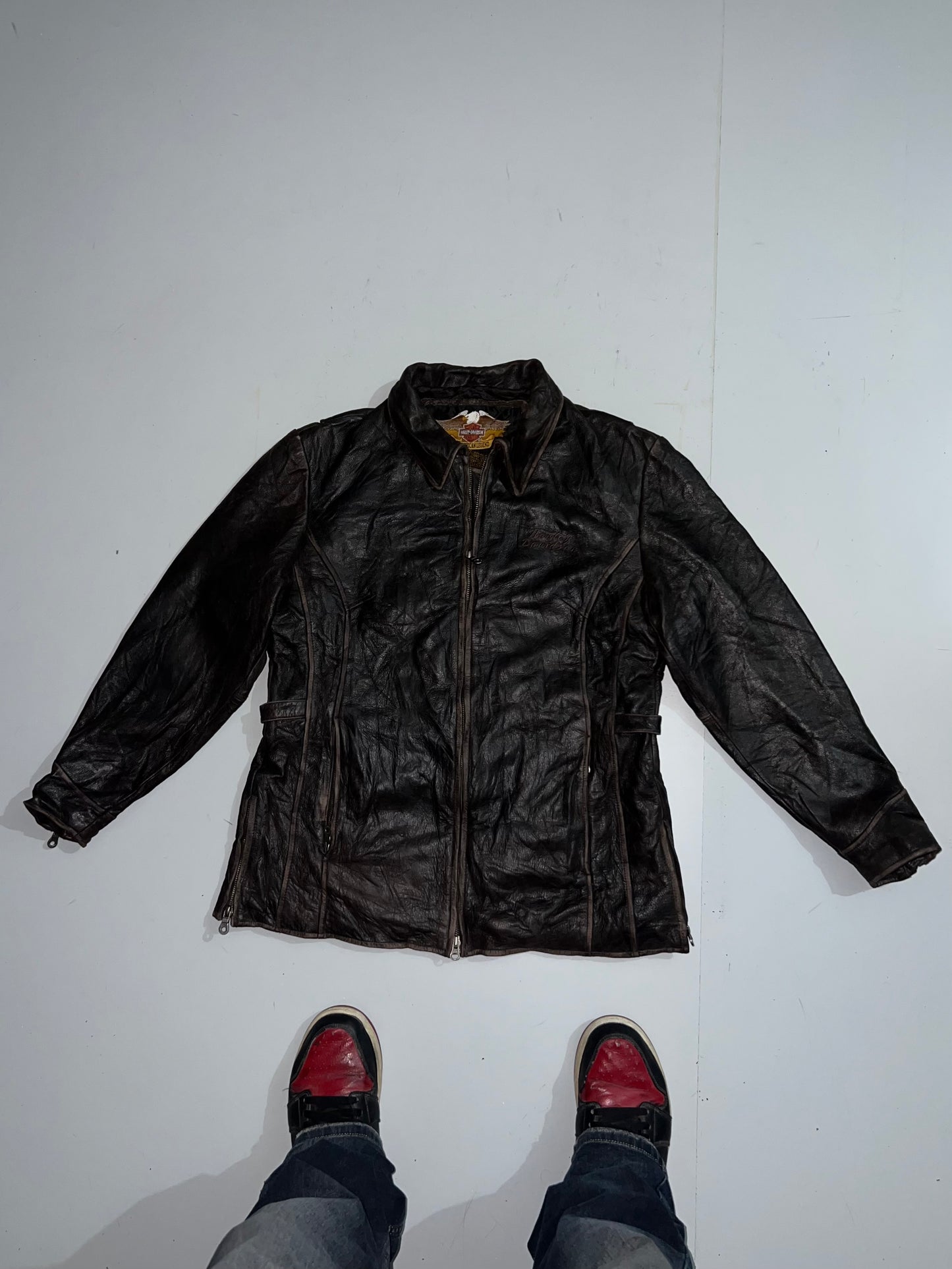 ZHARLEY DAVIDSON ORIGINAL LEATHER JACKET (L)