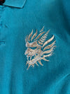 Oniarri Embroidered Oni Mask Polo – Teal (L)
