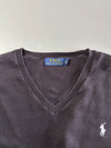 Polo Ralph Lauren V-Neck Knit Sweater – Black (L)
