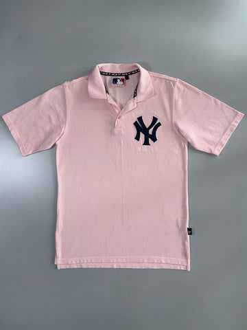 MLB | NY Yankees Pique Polo | Pink/Navy (M)