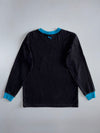 Puma Vintage Long Sleeve Graphic Tee — Black/Teal/Yellow (XS/S)