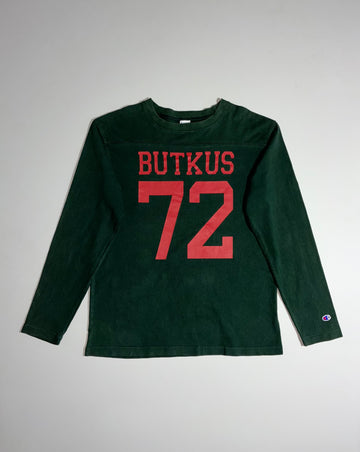 Champion Butkus 72 Football Jersey Long Sleeve Tee – Green (L)